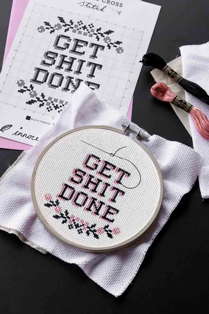 Get Shit Done Cross Stitch Kit