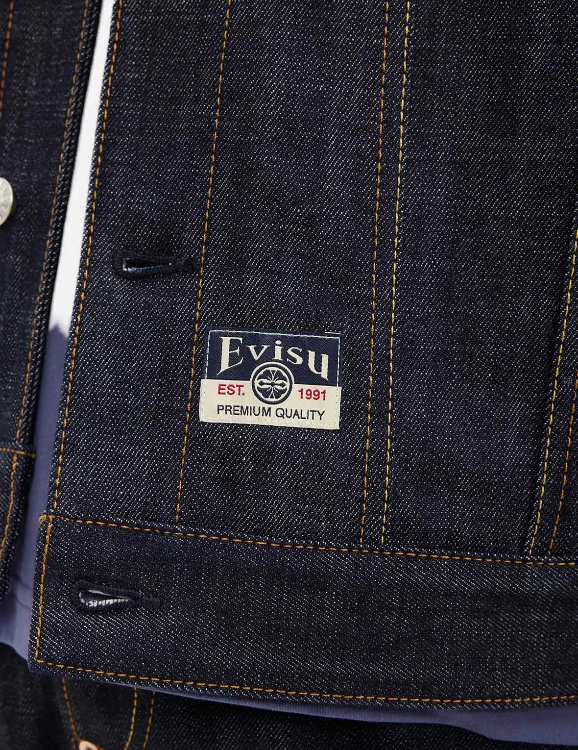 Hakutaku Embroidery Relax Fit Denim Jacket