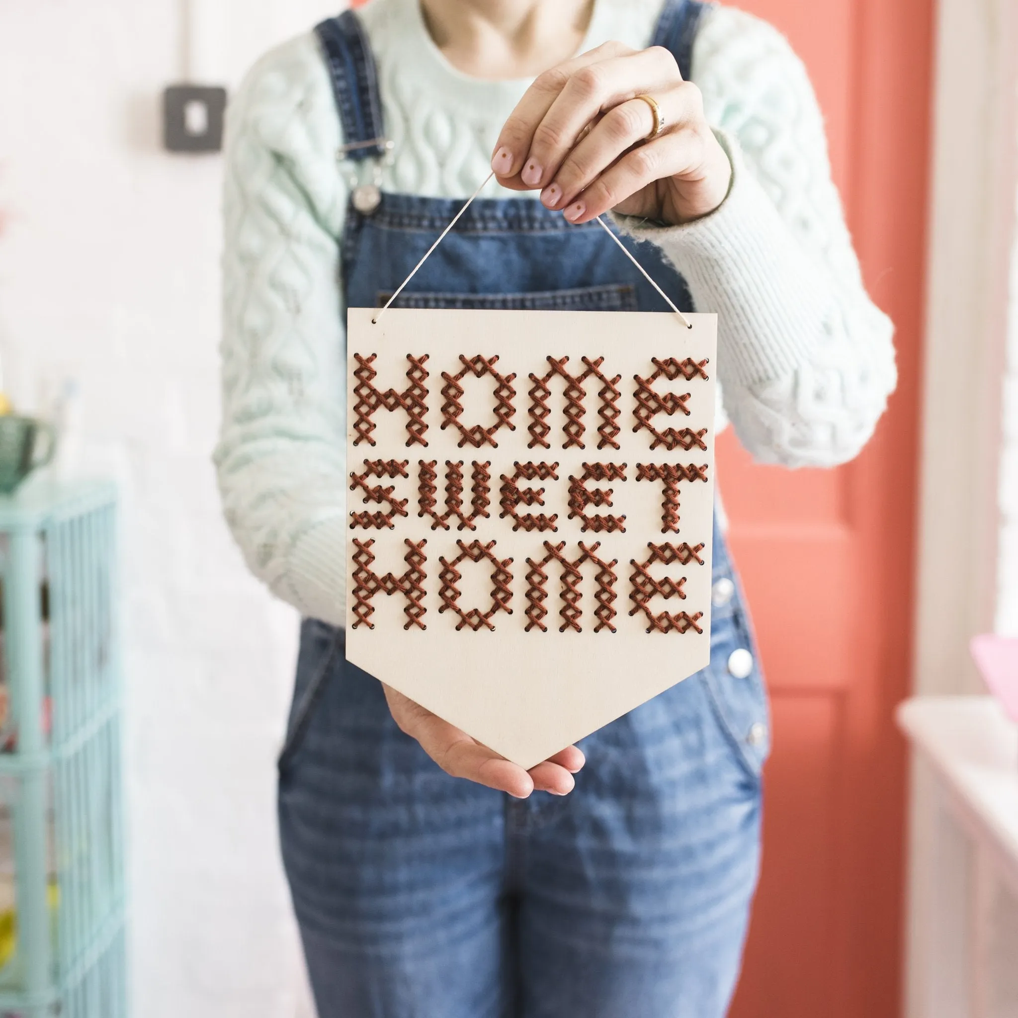 'Home Sweet Home' Large Cross Stitch Embroidery Board Kit