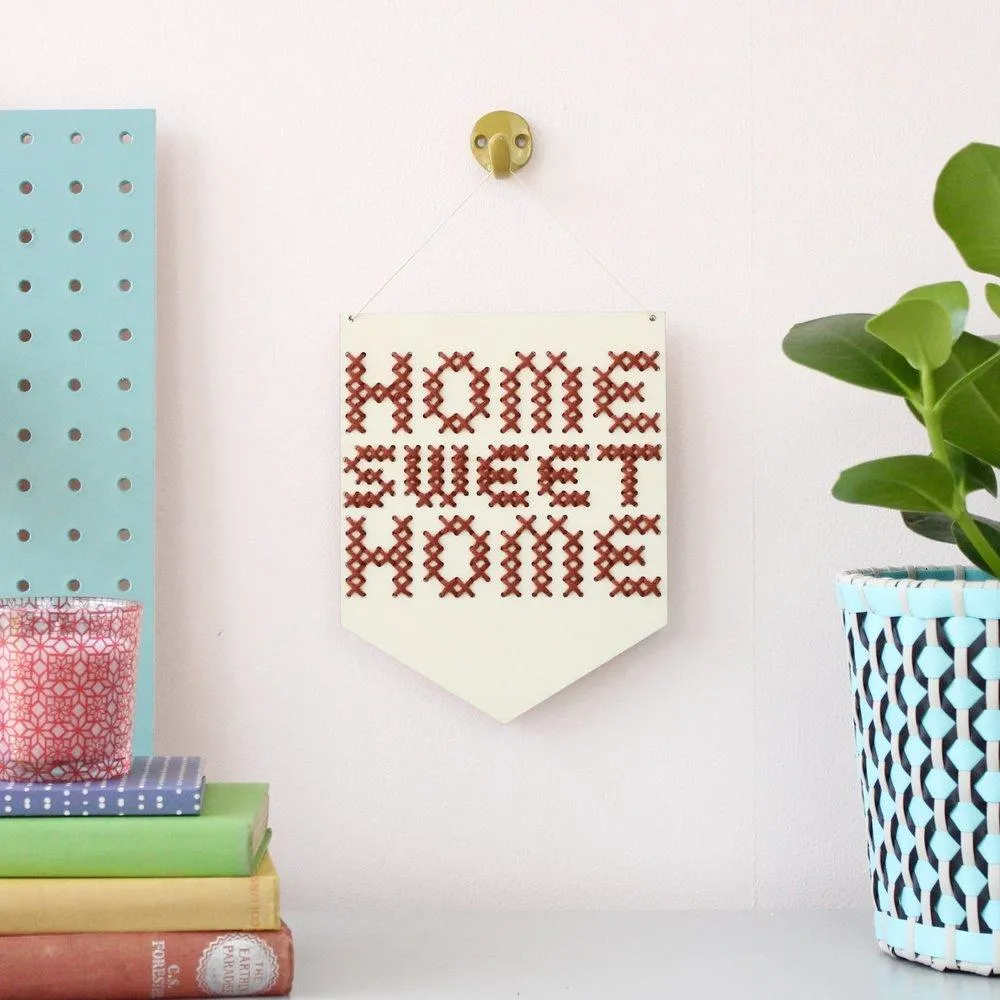 'Home Sweet Home' Large Cross Stitch Embroidery Board Kit