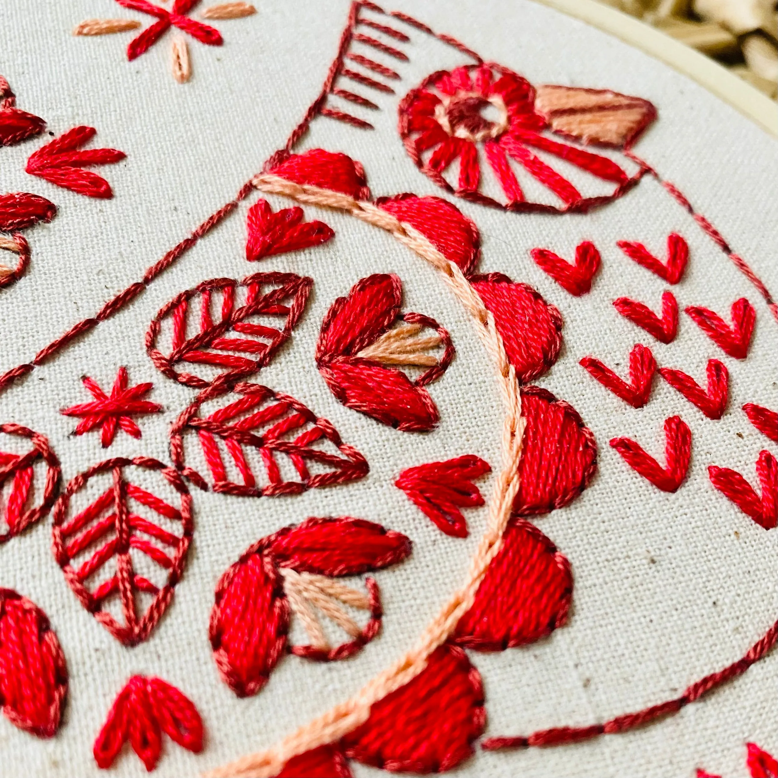 Hook, Line & Tinker - Folk Cardinal Complete Embroidery Kit
