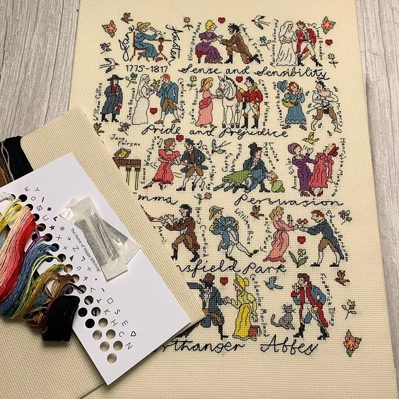 Jane Austen Cross Stitch - Counted Cross Stitch Kit