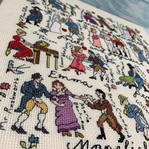Jane Austen Cross Stitch - Counted Cross Stitch Kit
