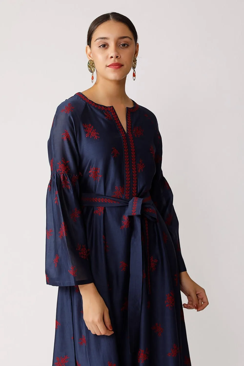 Jonah Belted Embroidered Dress
