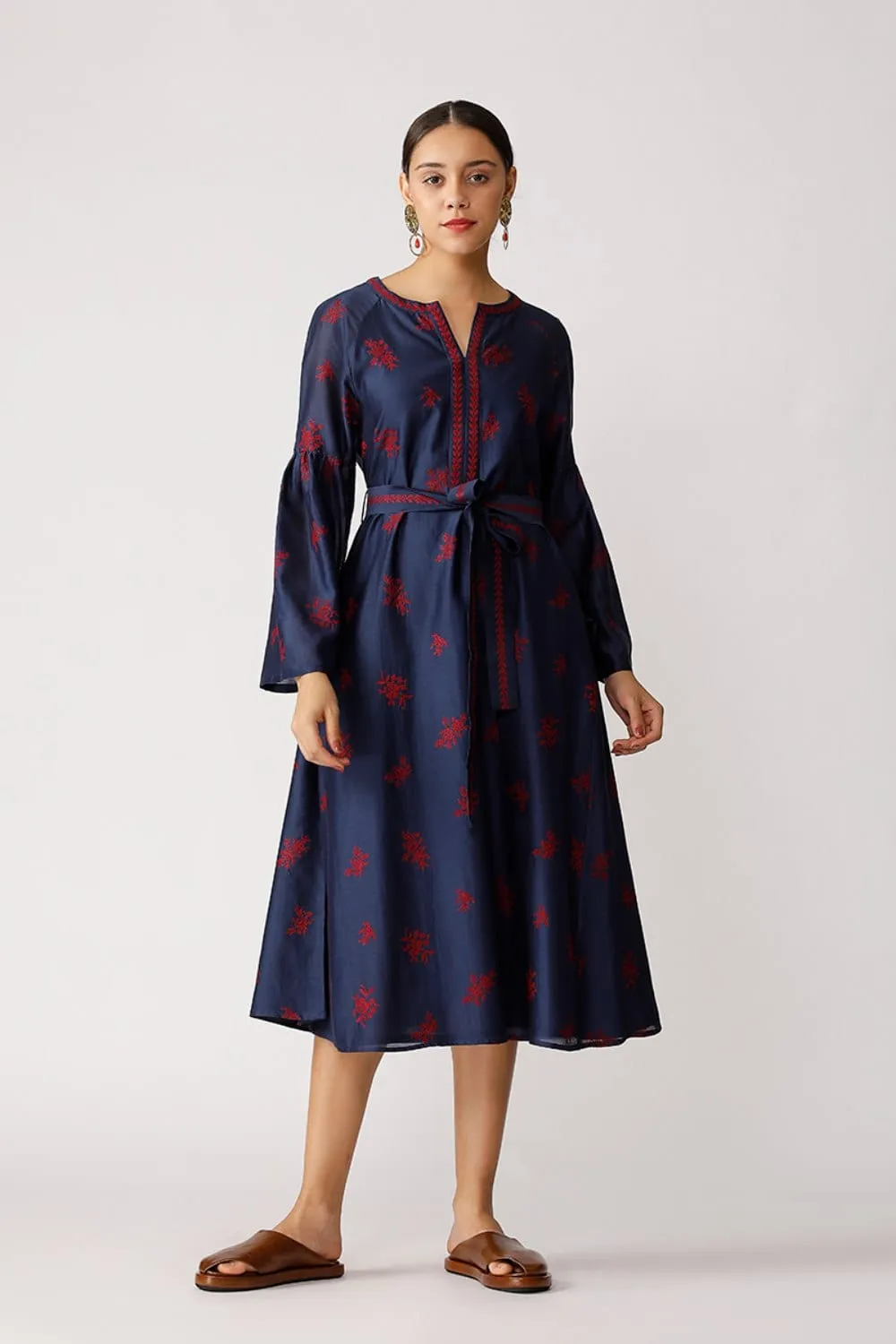 Jonah Belted Embroidered Dress