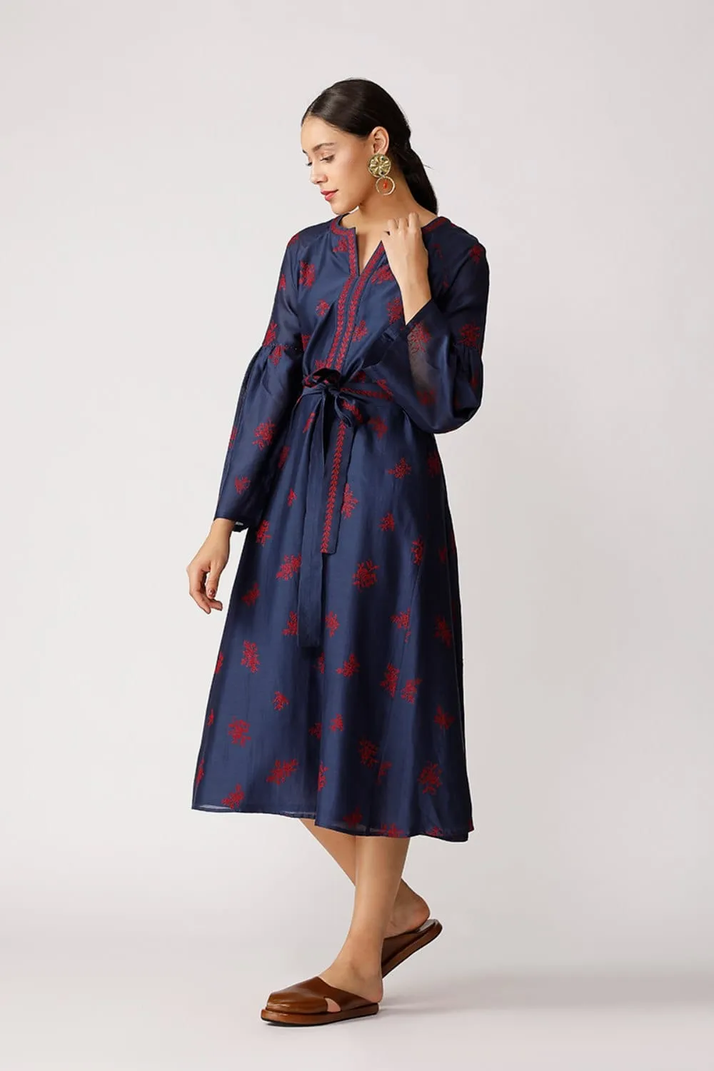 Jonah Belted Embroidered Dress