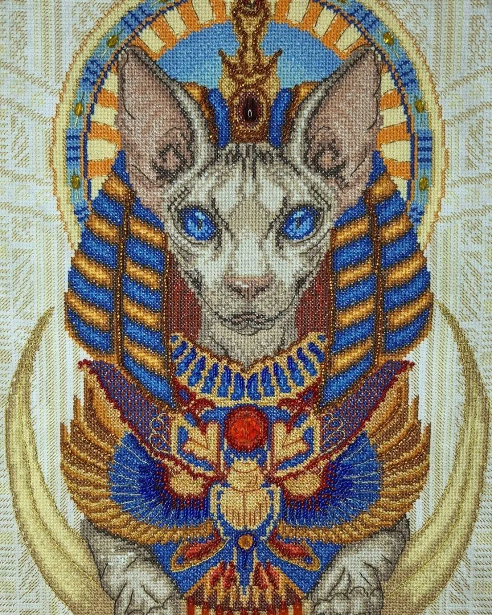 LEGENDS OF EGYPT, Counted Cross Stitch Kit, 14 count Aida, MOMENTOS MAGICOS (M-422)