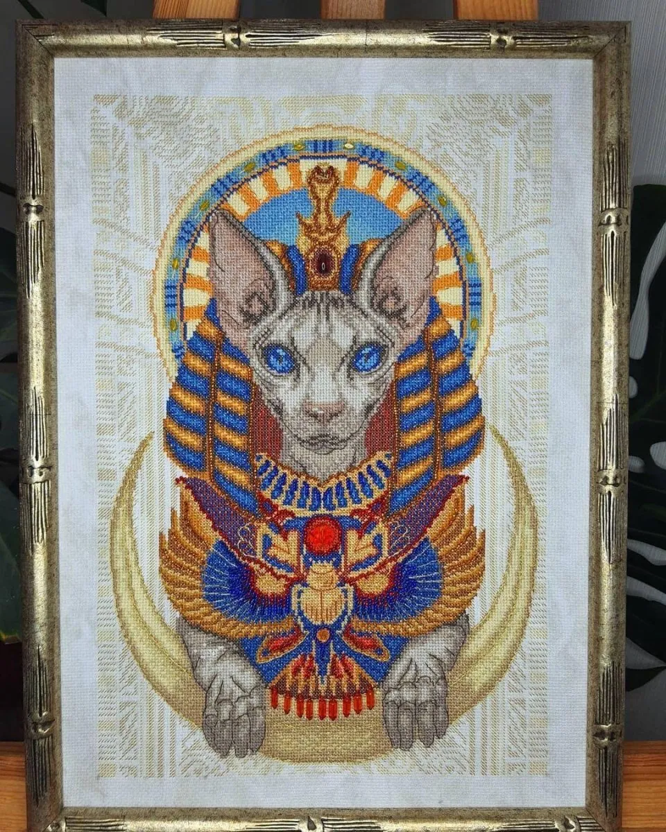 LEGENDS OF EGYPT, Counted Cross Stitch Kit, 14 count Aida, MOMENTOS MAGICOS (M-422)