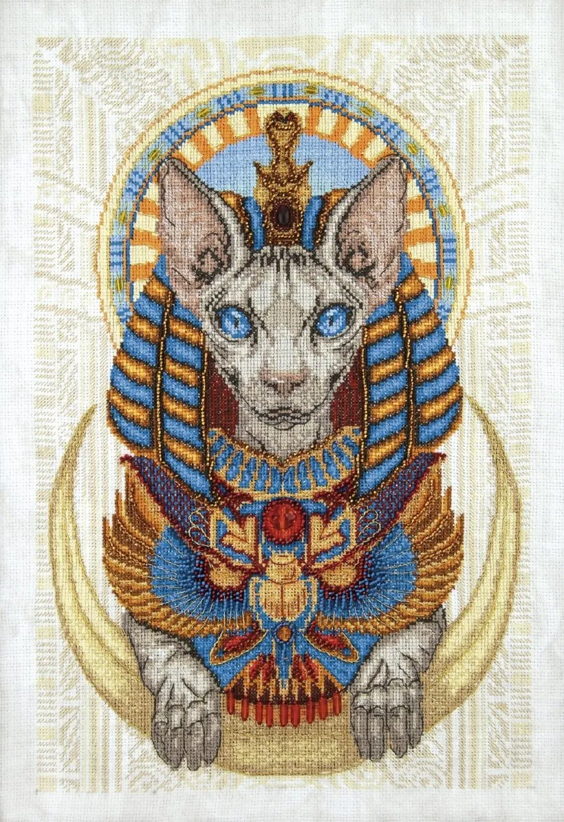 LEGENDS OF EGYPT, Counted Cross Stitch Kit, 14 count Aida, MOMENTOS MAGICOS (M-422)