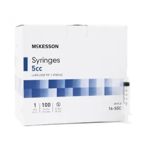 McKesson General Purpose Syringe 5 mL Blister Pack Luer Lock Tip Without Safety (5cc)