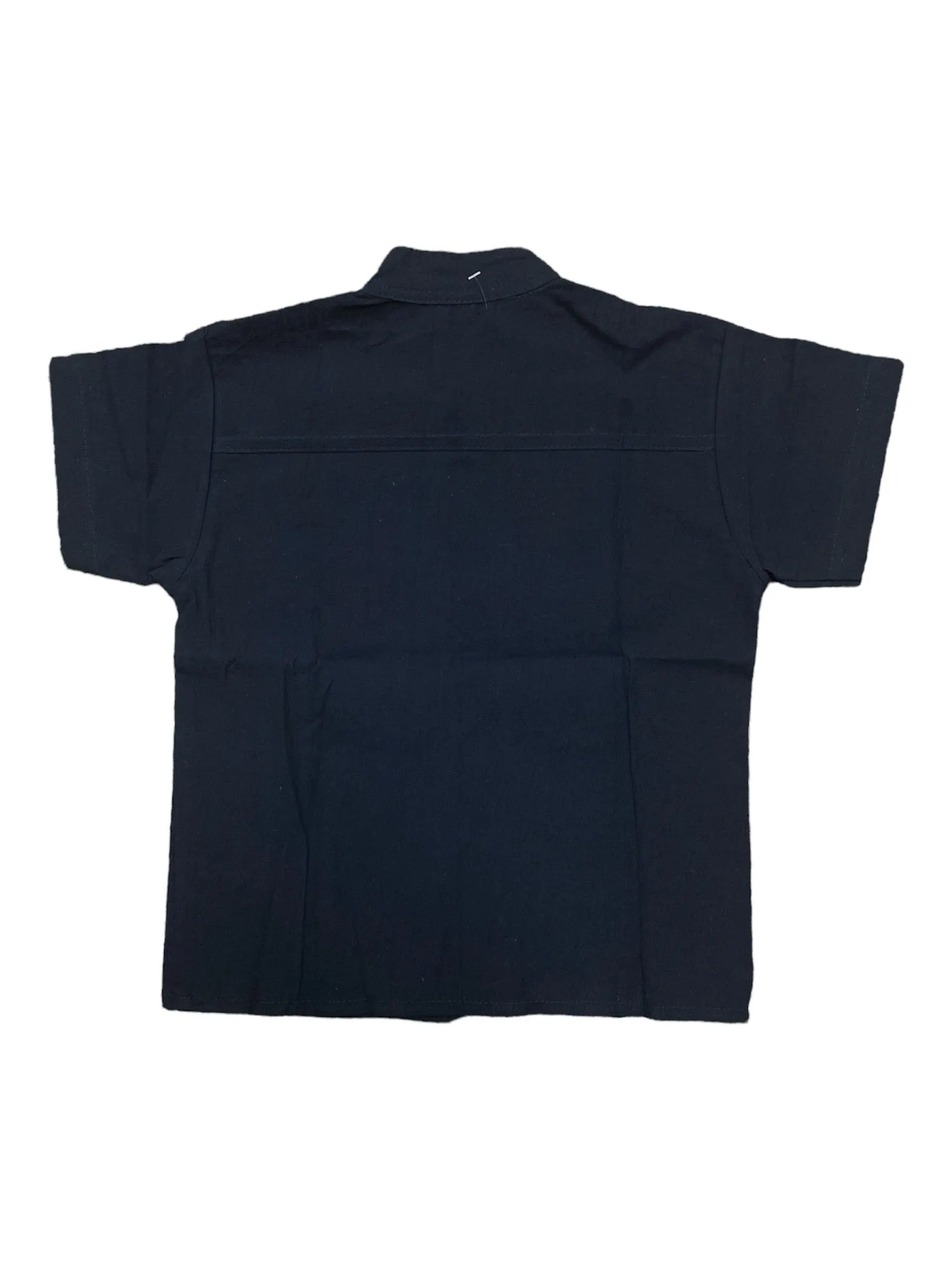 Boys Navy Blue Guayabera Shirt - Cancun Style, Traditional Mexican Design