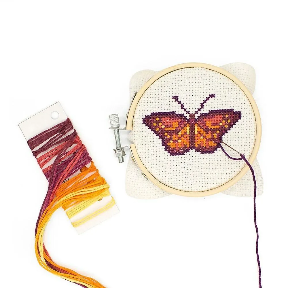 Mini Cross Stitch Embroidery Kit (Butterfly)