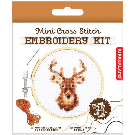 Mini Cross Stitch Embroidery Kit (Deer)