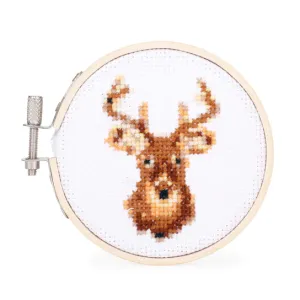 Mini Cross Stitch Embroidery Kit (Deer)