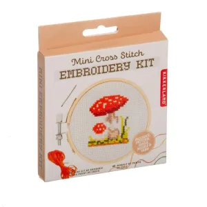 Mini Cross Stitch Embroidery Kit (Mushroom)