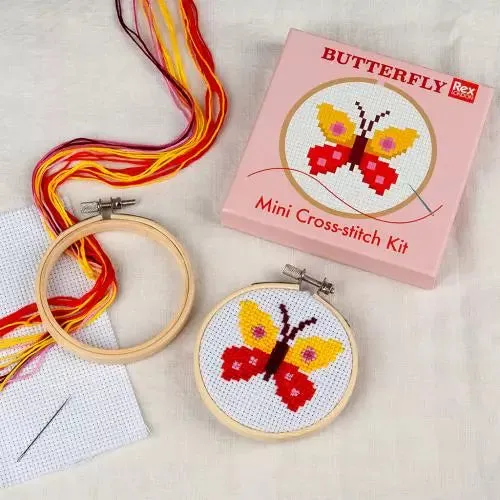 Mini Cross Stitch Kit (Butterfly)
