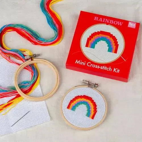 Mini Cross Stitch Kit (Rainbow)