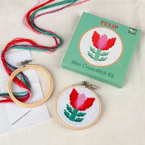 Mini Cross Stitch Kit (Tulip)