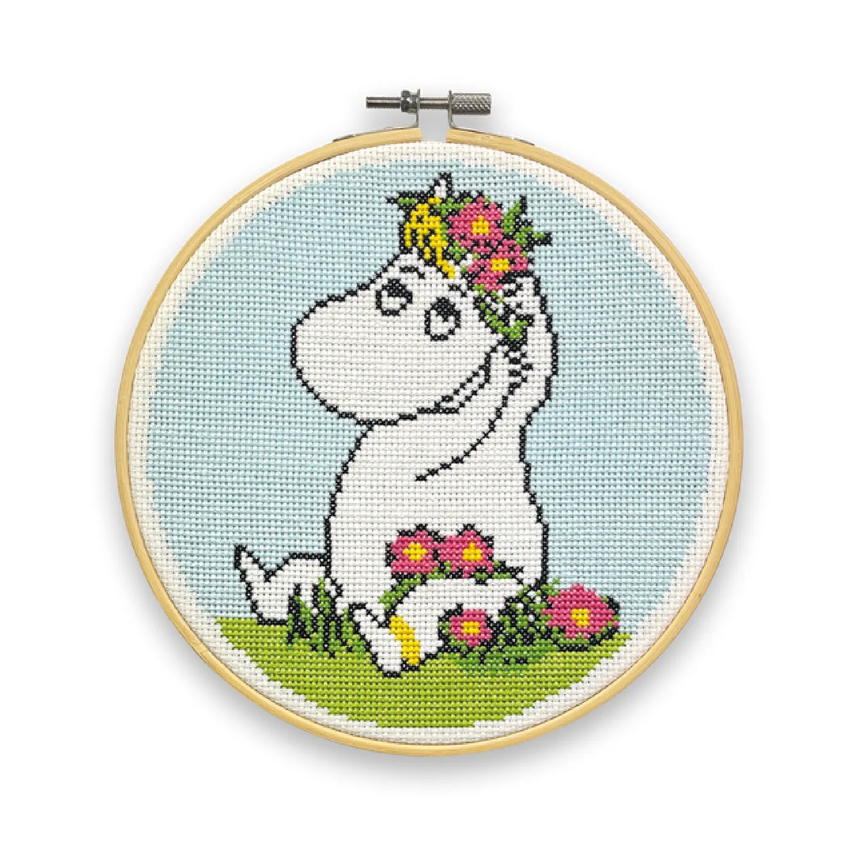 Moomin Cross Stitch Kit Snorkmaiden With A flower Crown