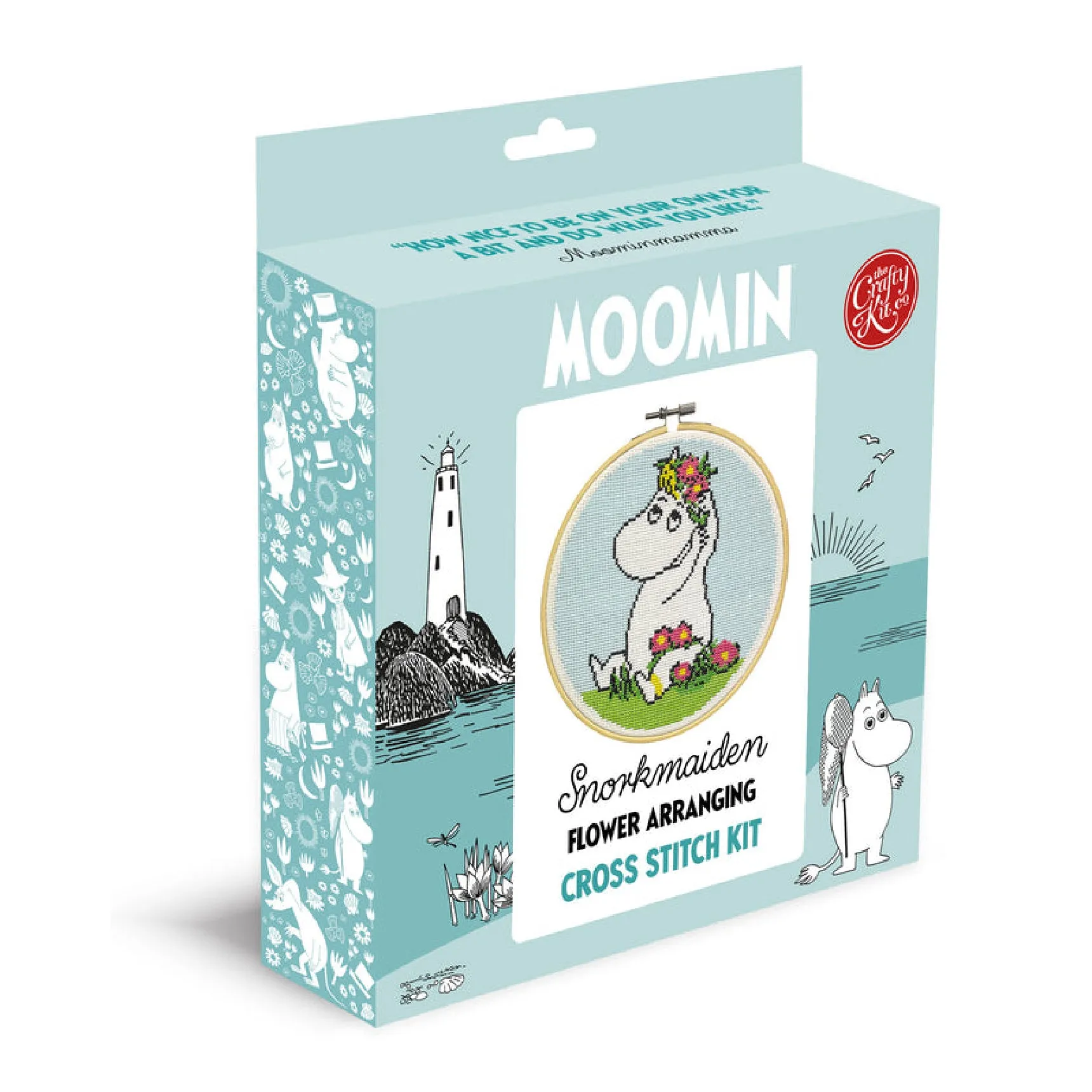 Moomin Cross Stitch Kit Snorkmaiden With A flower Crown