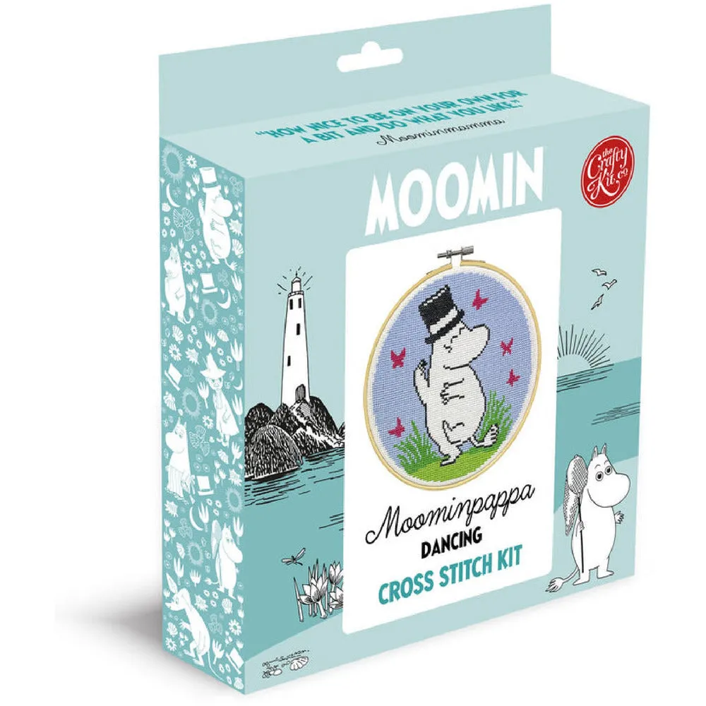 Moominpappa Dancing Cross Stitch Kit - The Crafty Kit Company