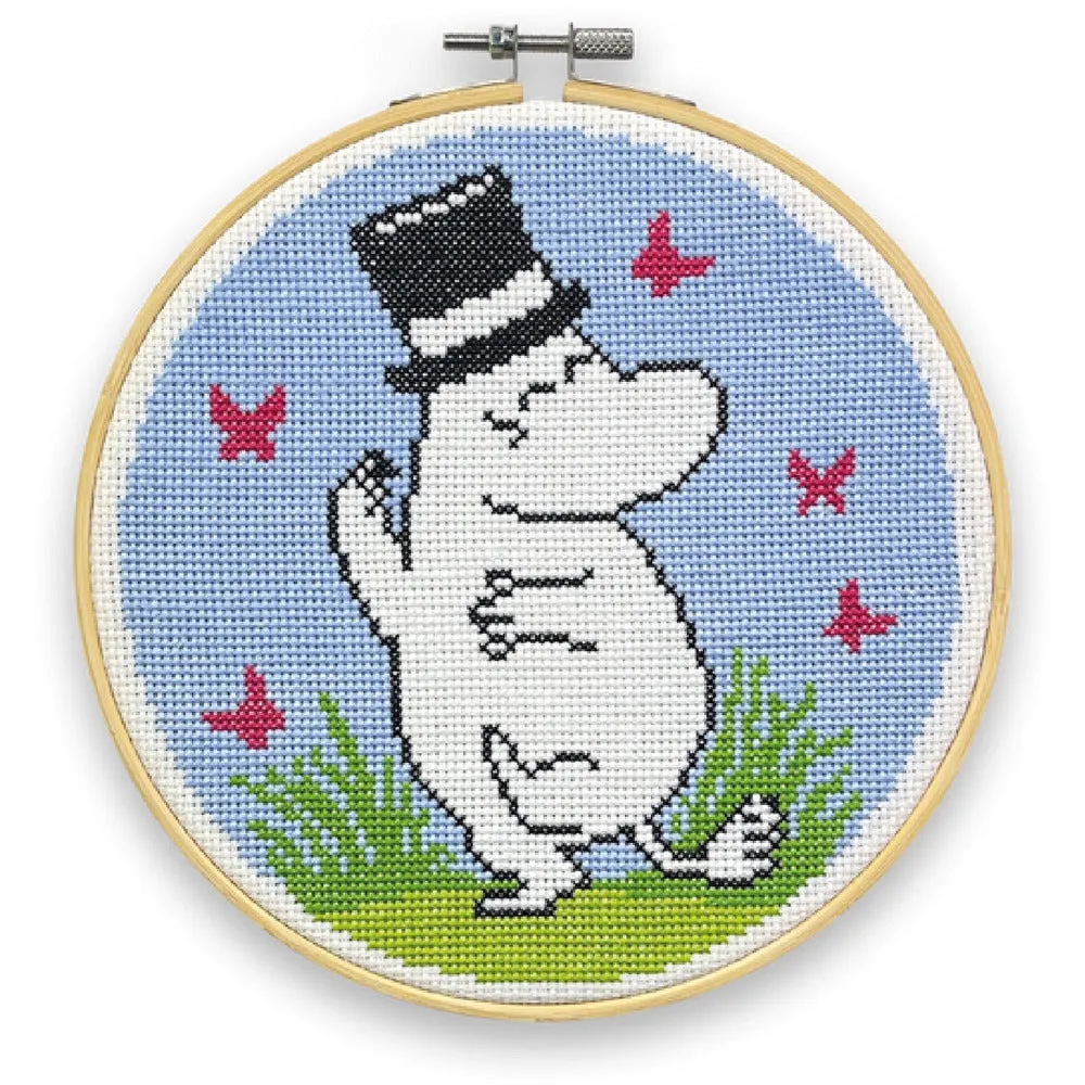 Moominpappa Dancing Cross Stitch Kit - The Crafty Kit Company