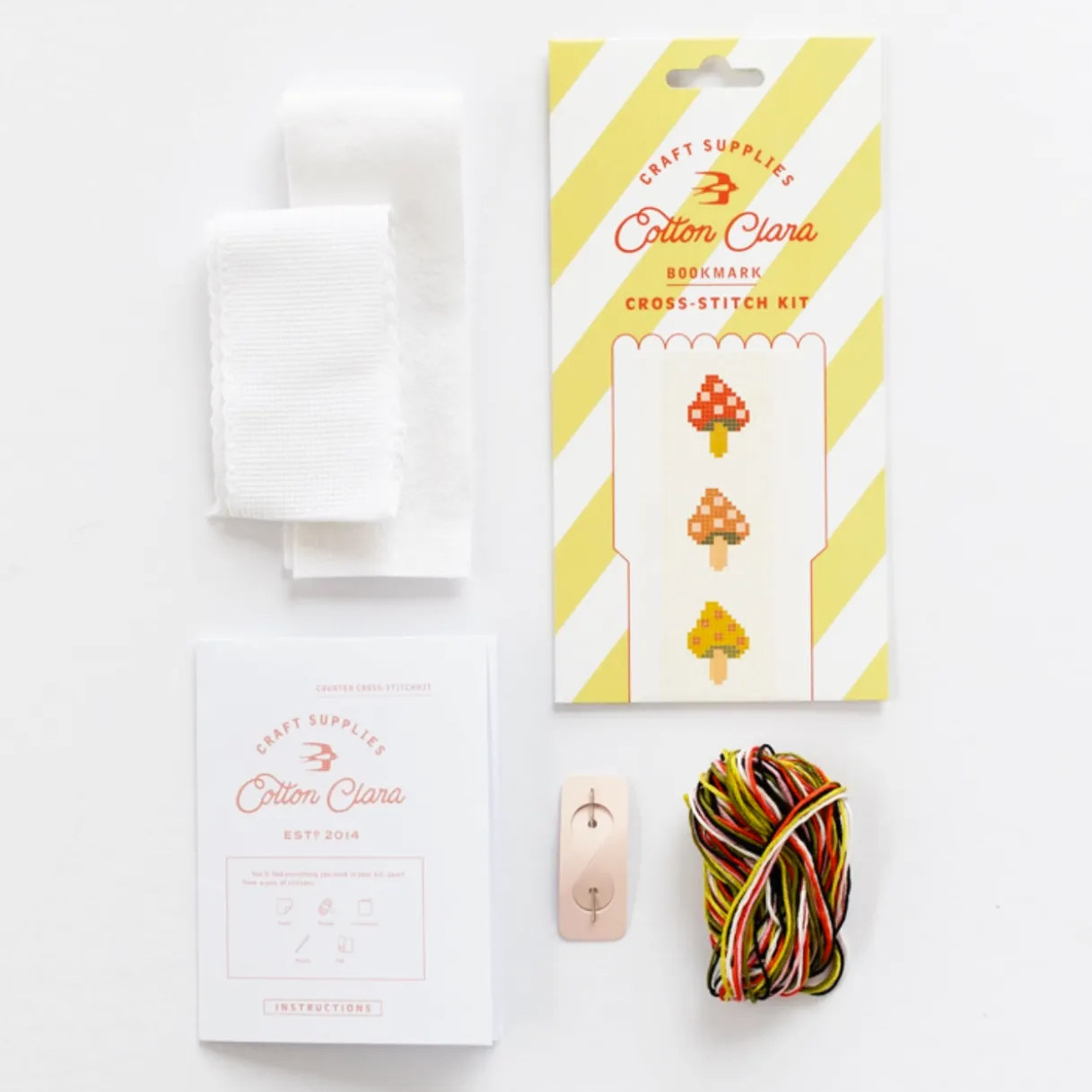 Mushroom Cross Stitch Bookmark Kit