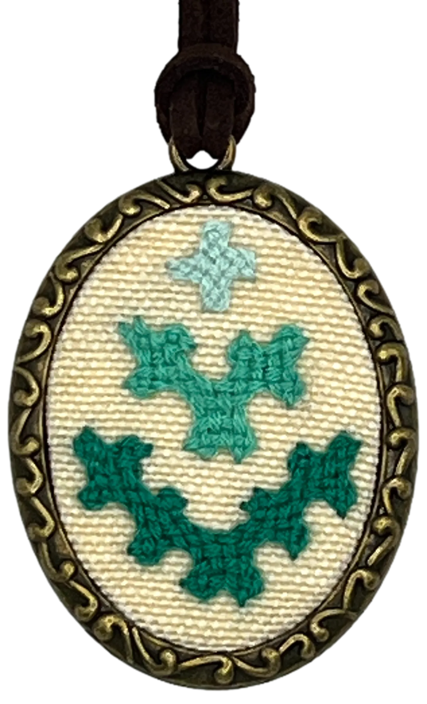 Necklace "Marash Double Cross" Stitch Embroidery Needlework