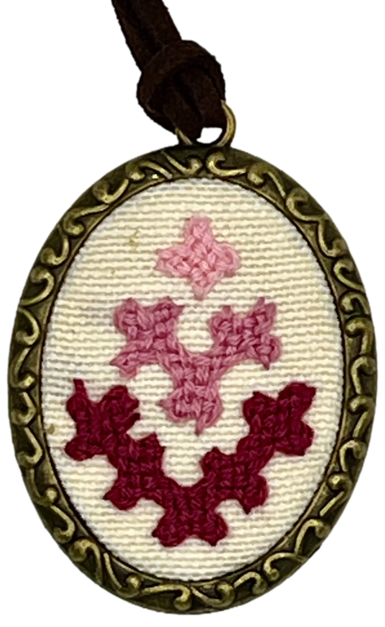Necklace "Marash Double Cross" Stitch Embroidery Needlework