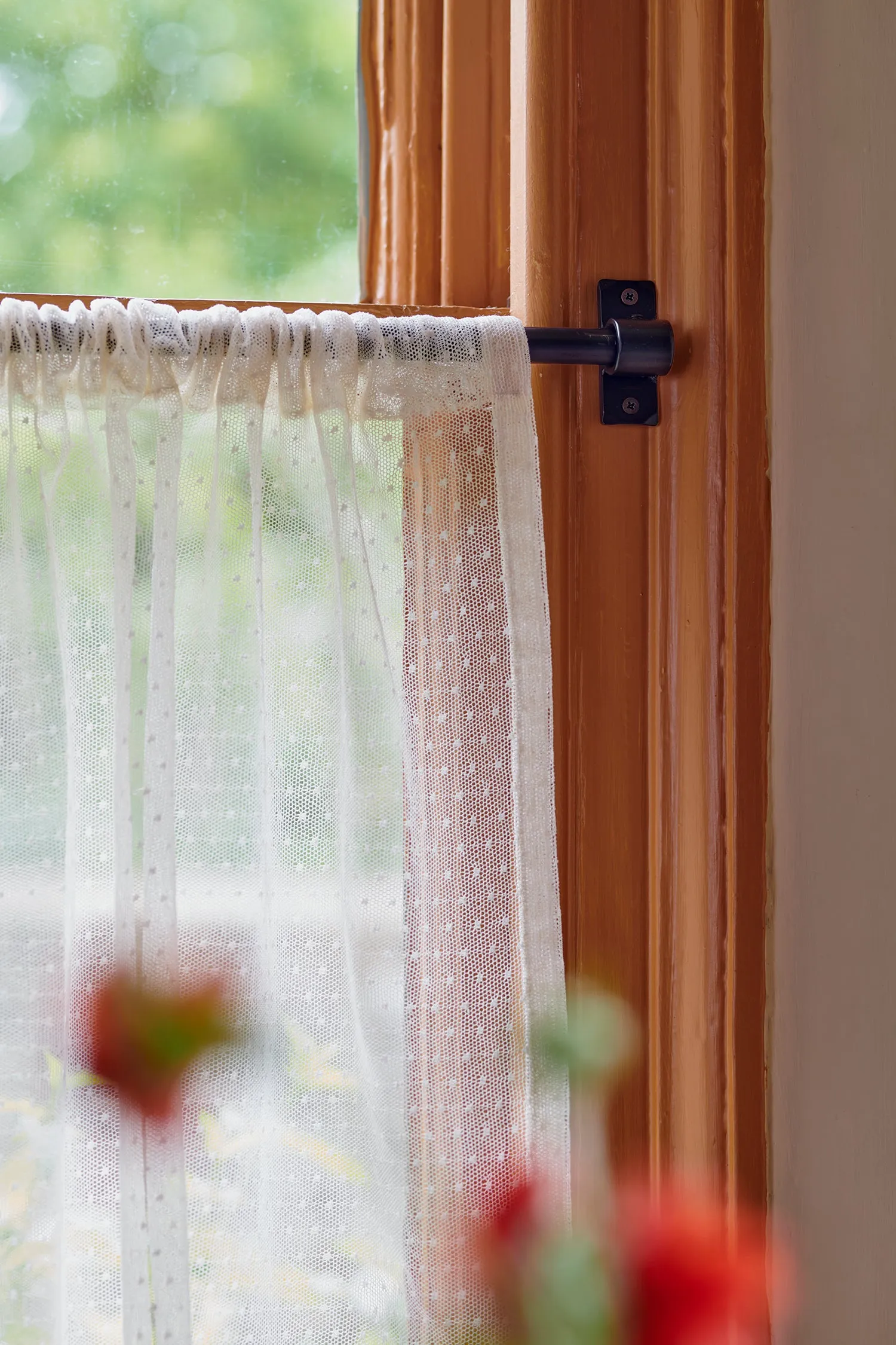 NEW Curtain Spotty Lace Natural
