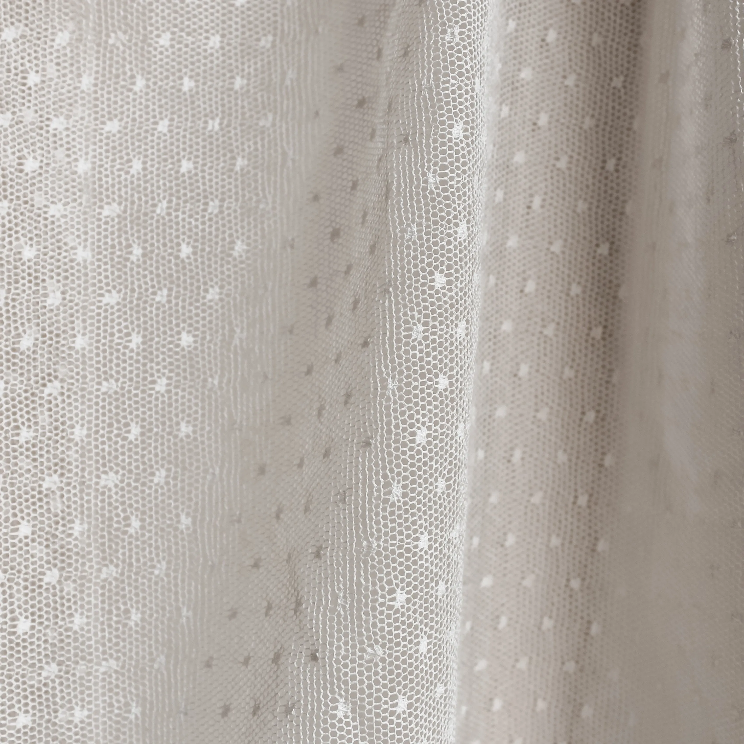 NEW Curtain Spotty Lace Natural