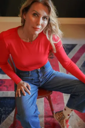 Red Long Sleeve Tee