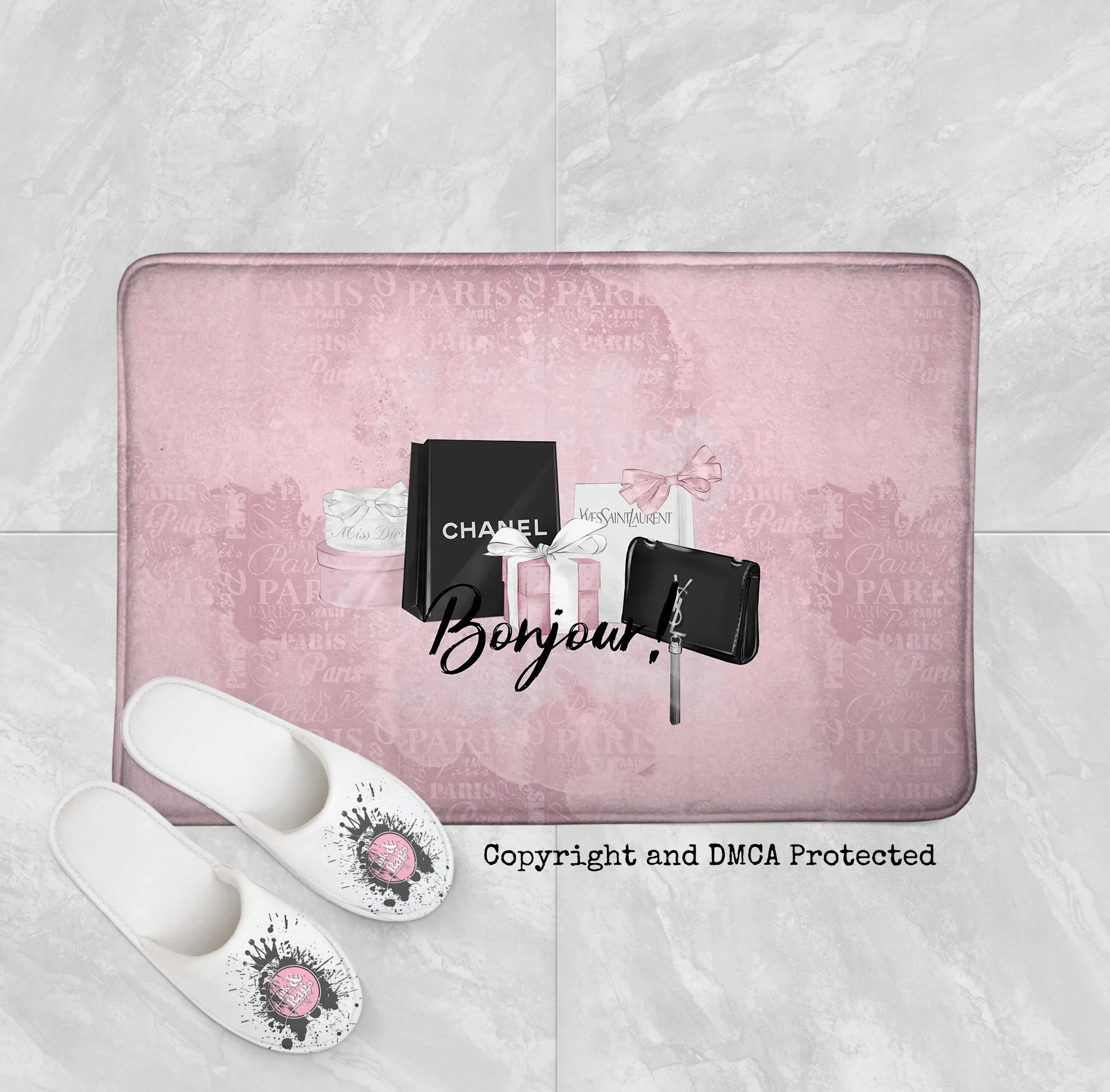Shopping Spree Fashion Shower Curtains and Optional Bath Mats
