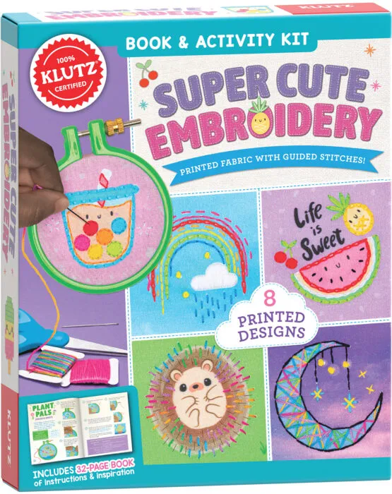 Super Cute Embroidery Book & Activity Kit