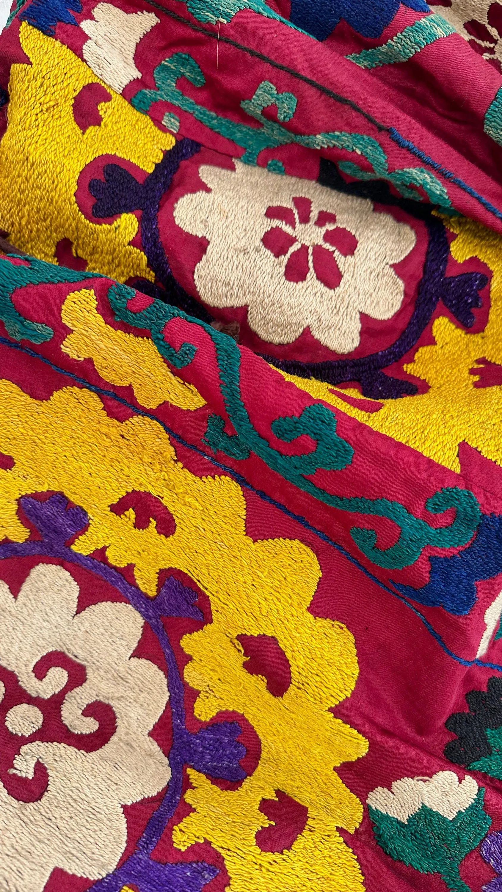 Vintage 60s Uzbek Suzani Silk Embroidered Pants! Amazing!!