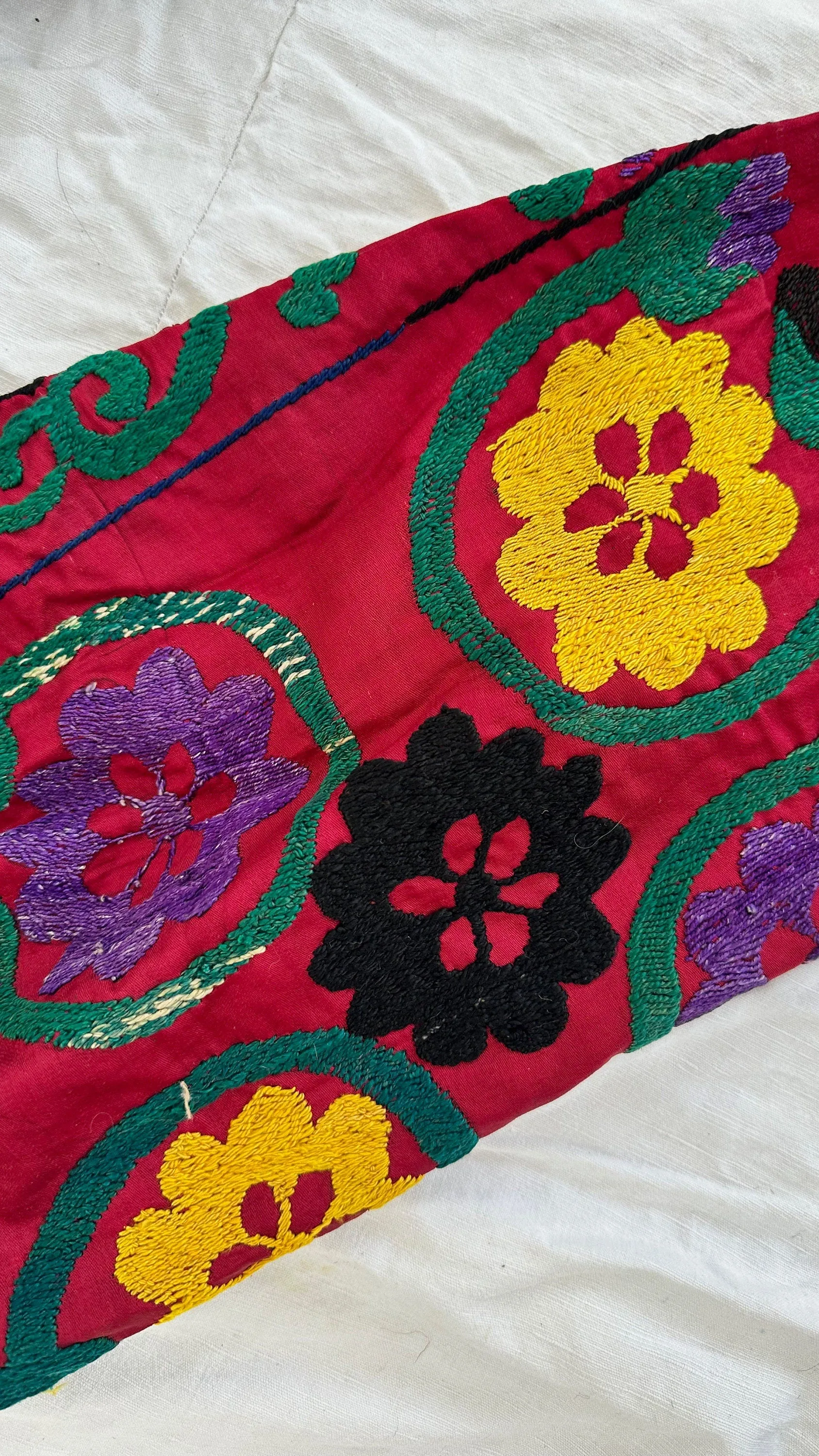 Vintage 60s Uzbek Suzani Silk Embroidered Pants! Amazing!!