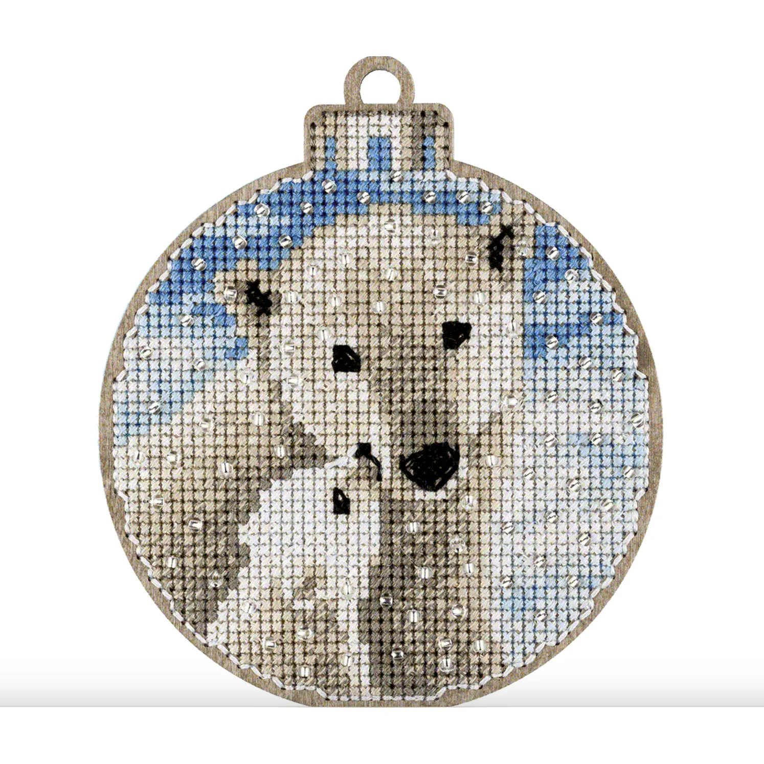 Wonderland | Polar Bear Cross Stitch Kit on Wood FLW-016